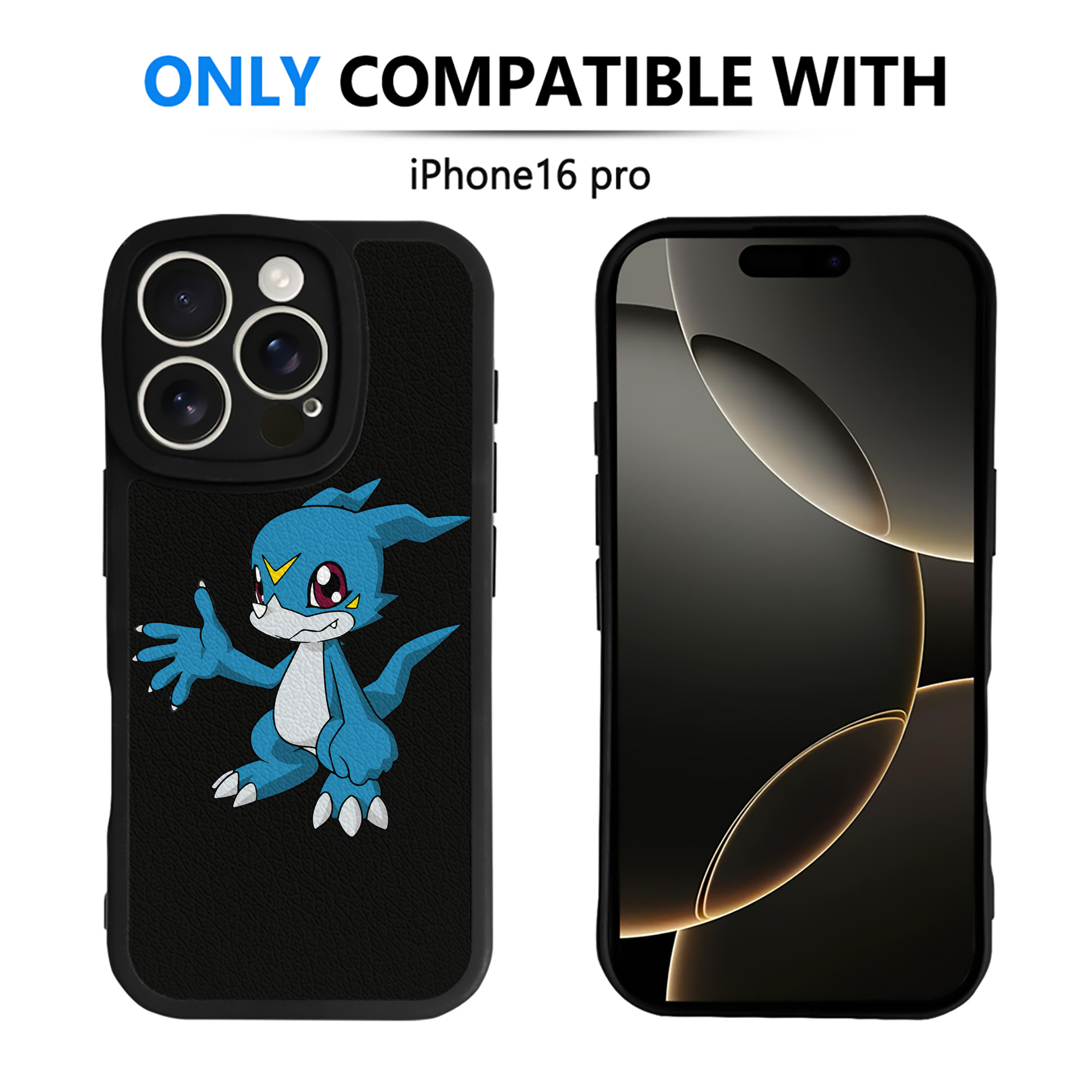 （画像用） Digimon デジタルモンスター/デジモン 【iPhone 16シリーズ対応】シリコンスマホケース（レザー調） 材質：シリコン